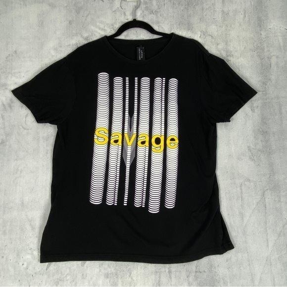 Urban Heritage Savage Tee Sz Large Cotton Black - Picture 1 of 8